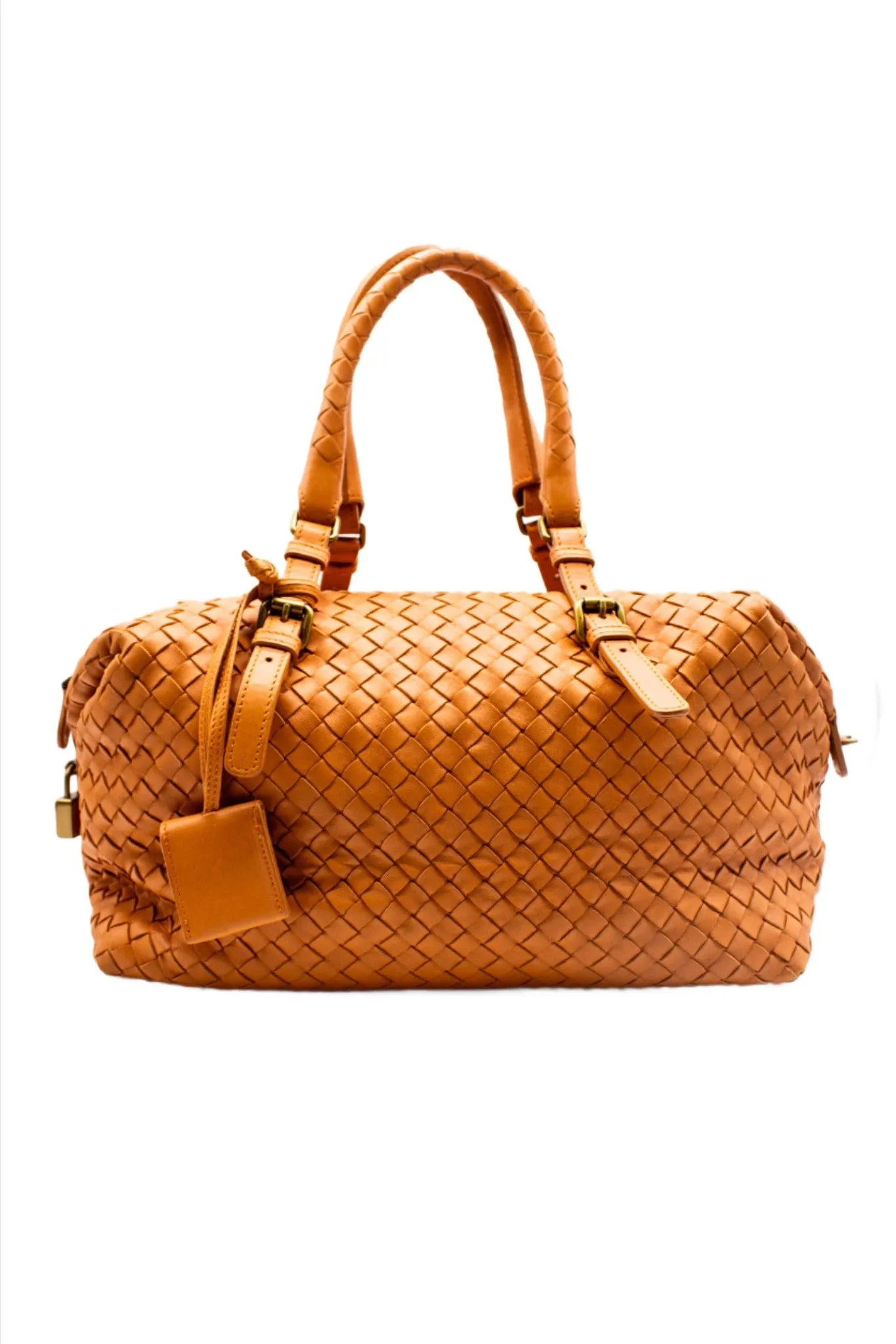 Bottega Veneta Duffle in Orange Leather Y2K