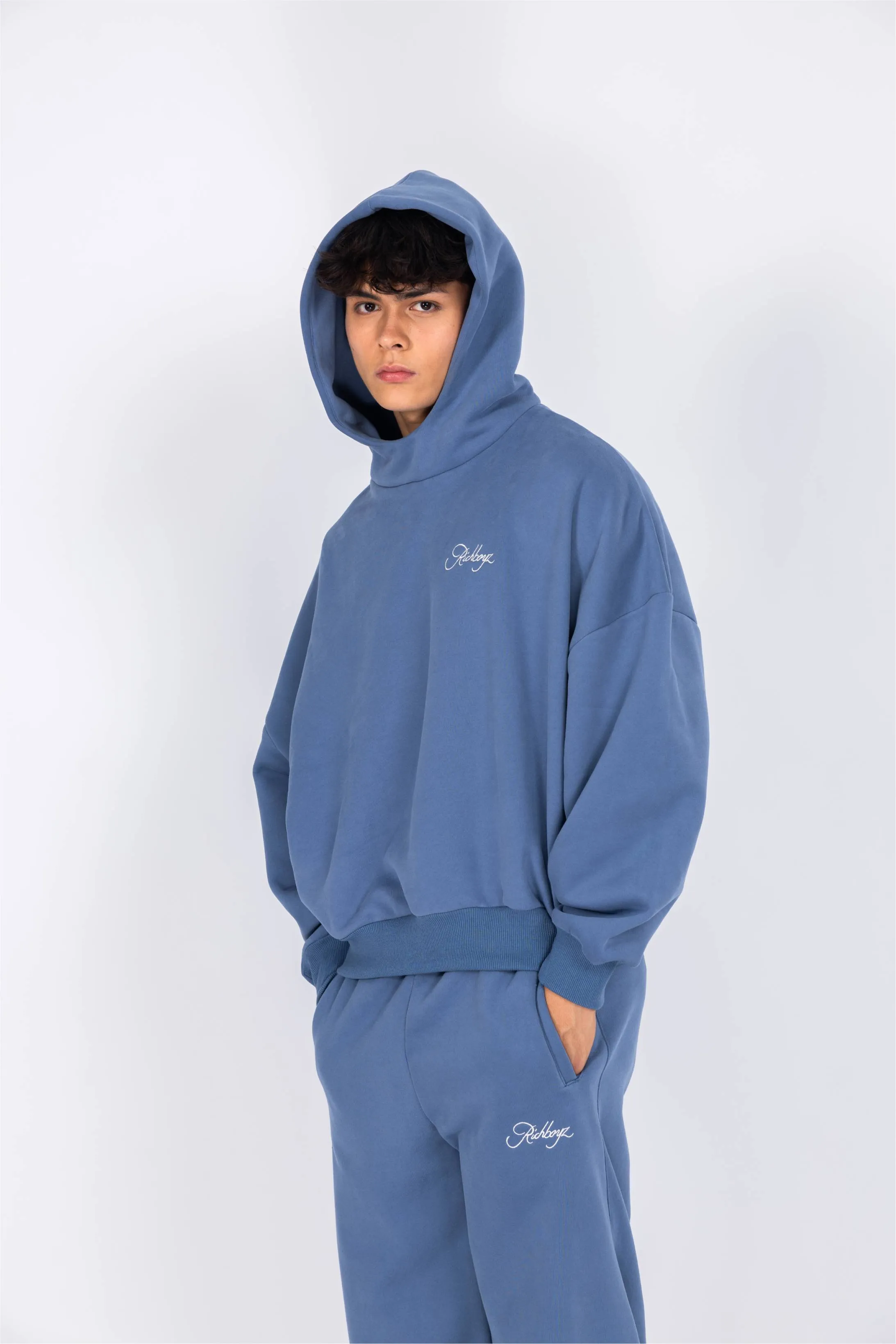 Box Hoodie - Dull Blue