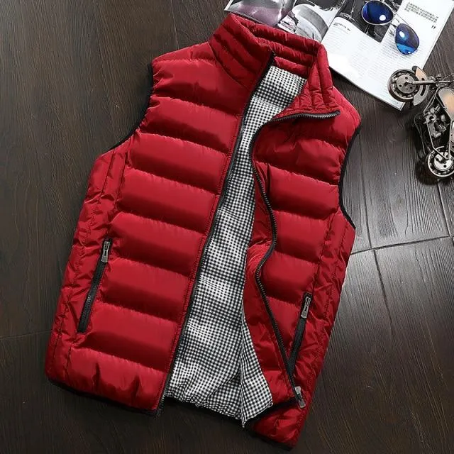 Brand Clothing Vest Jacket Mens New Autumn Warm Sleeveless Jacket Male Winter Casual Waistcoat Men Vest Plus Size Veste Homme