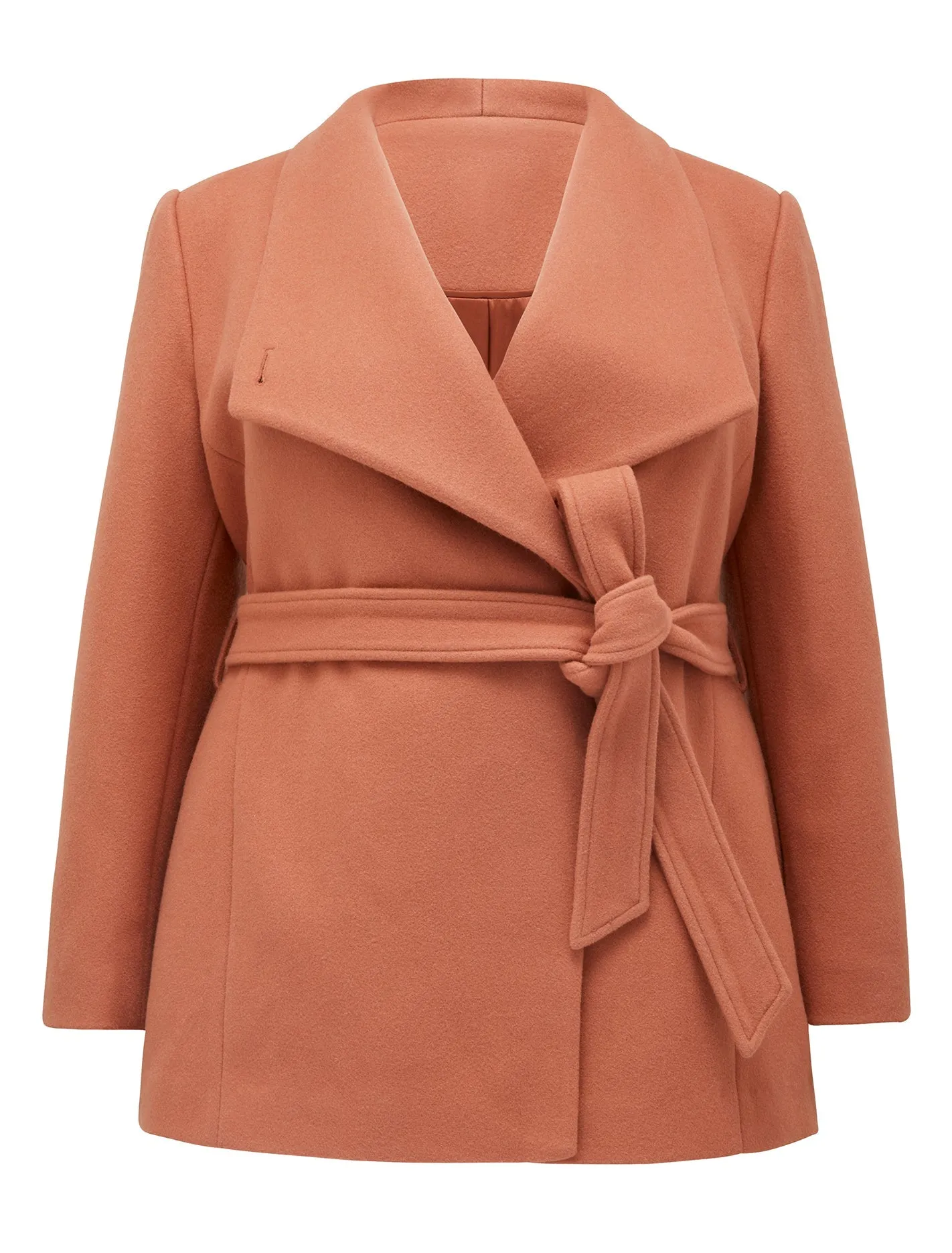 Bria Curve Short Wrap Coat