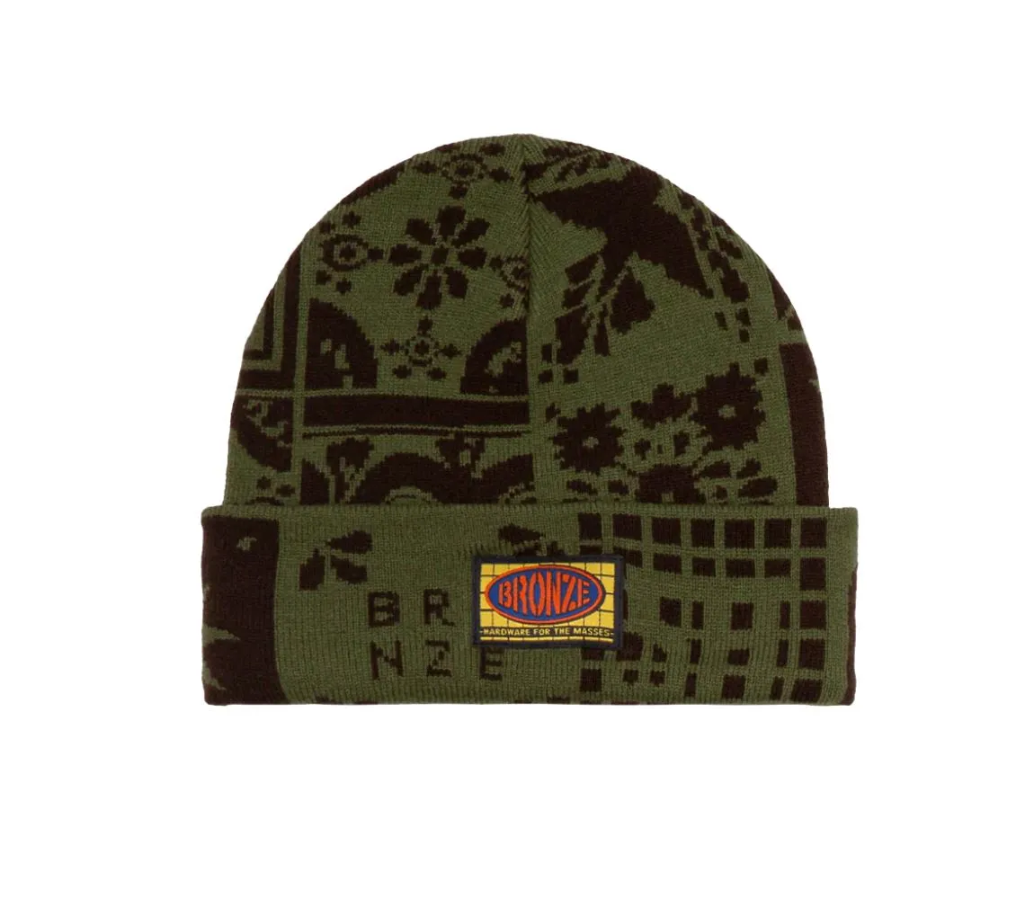 Bronze56K Azulejo Beanie - Olive/Black