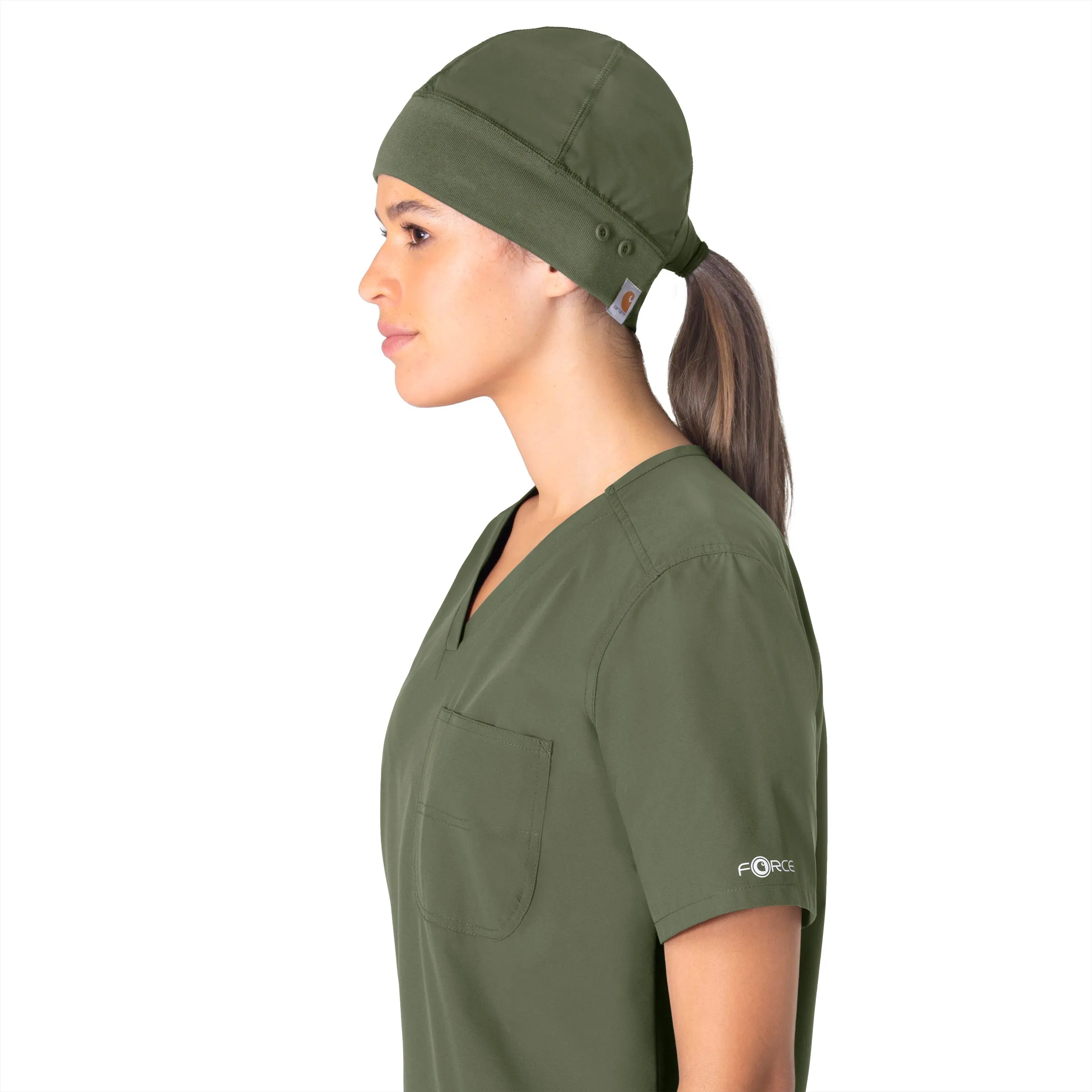 Carhartt Force Essentials Unisex Beanie Scrub Cap - Olive