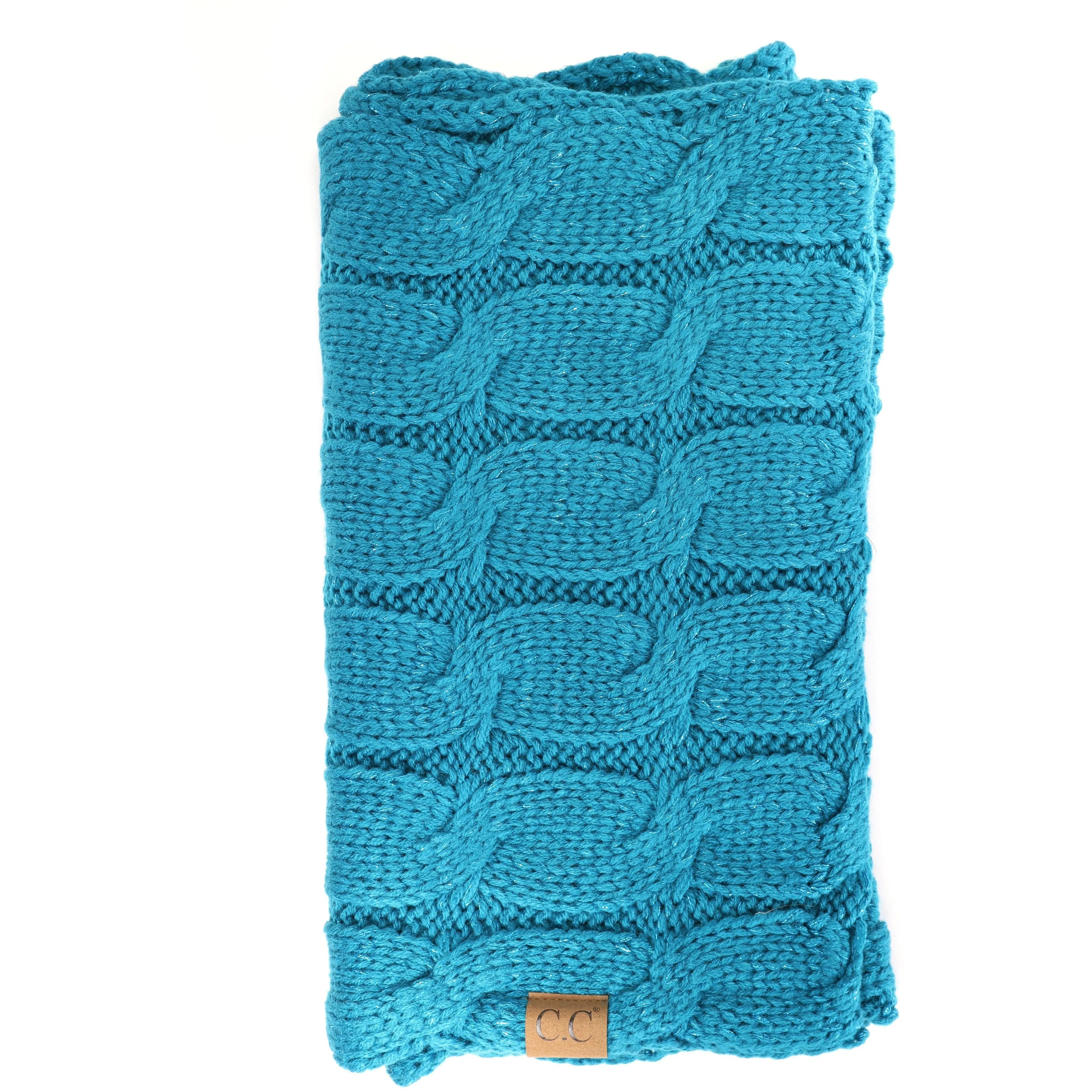 CC Beanie | Adult Metalic Infinity Scarf ~ Teal