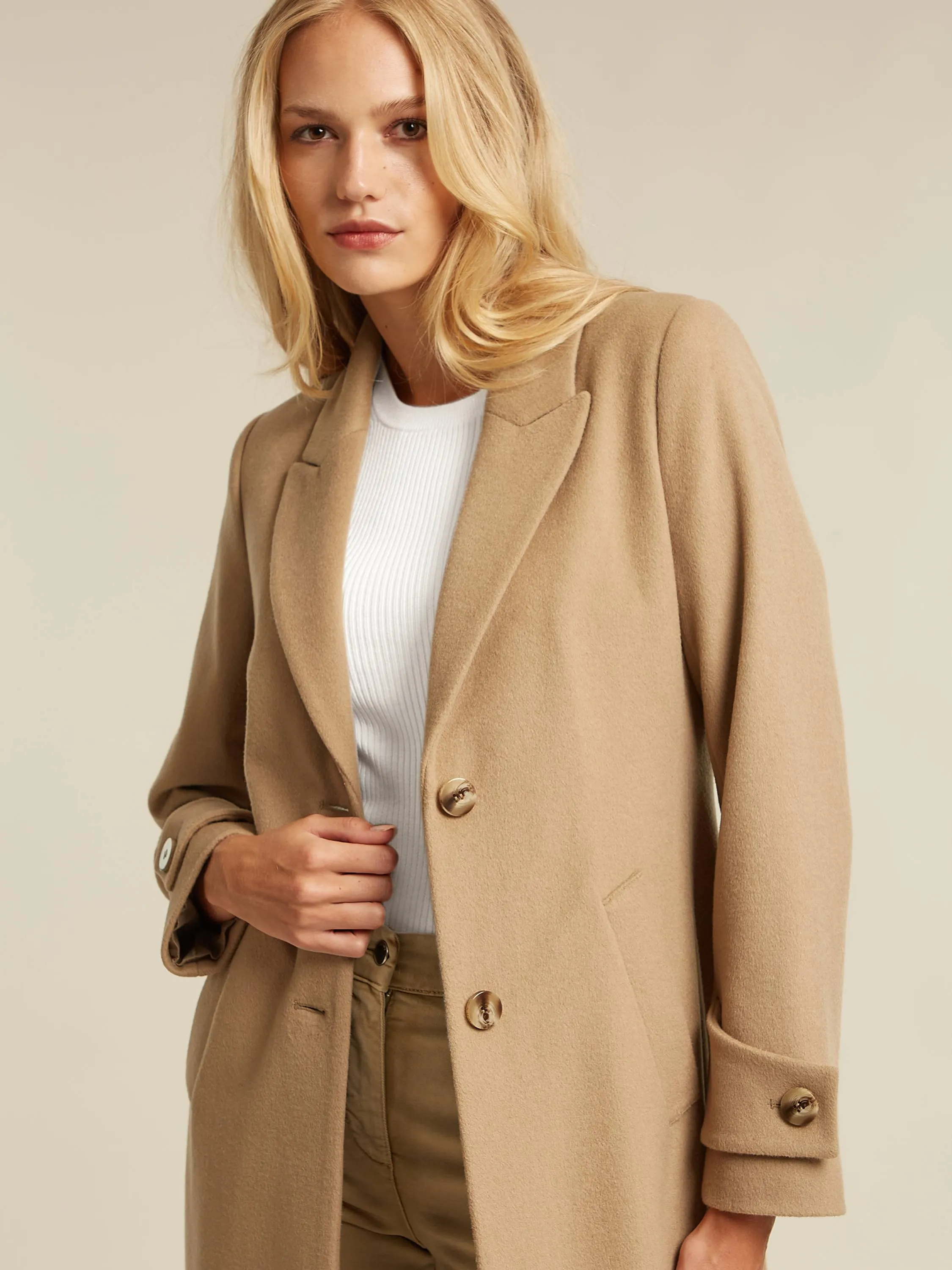 Charm long coat - Camel