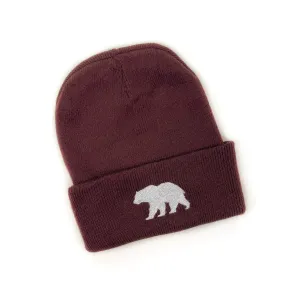 Child Beanie - Bear - Brown w/ White