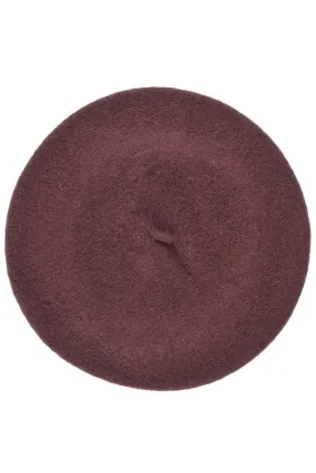 Classic Wool Beret in Dark Brown