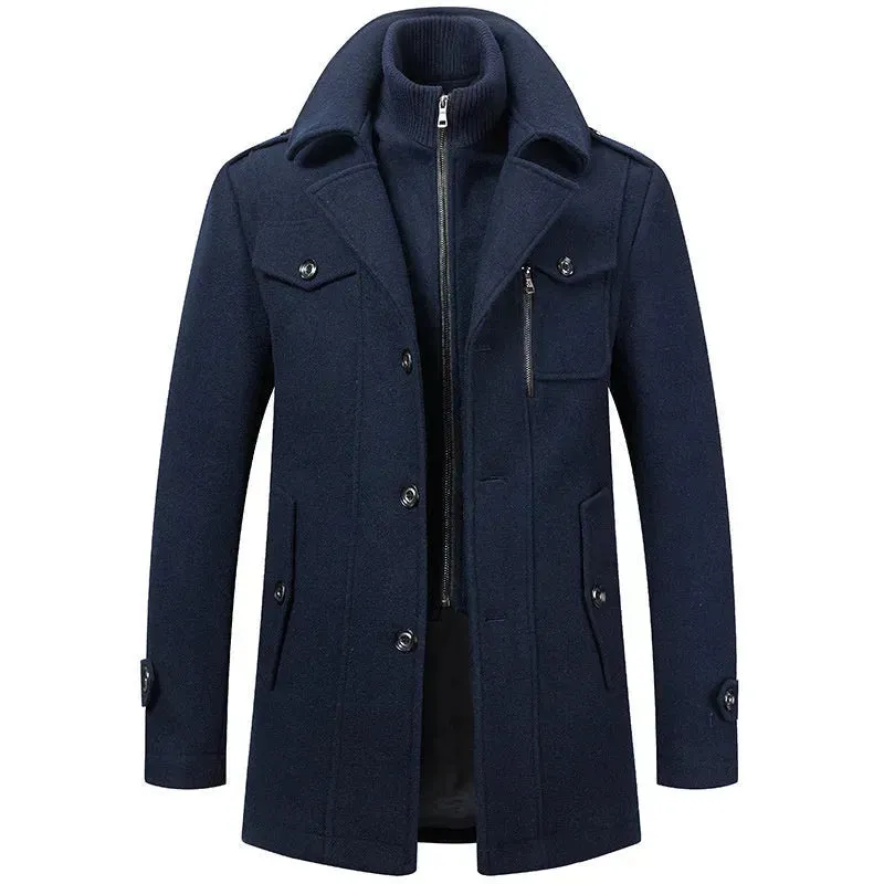 Cold-resistant Plus Cotton Woolen Men's Jacket