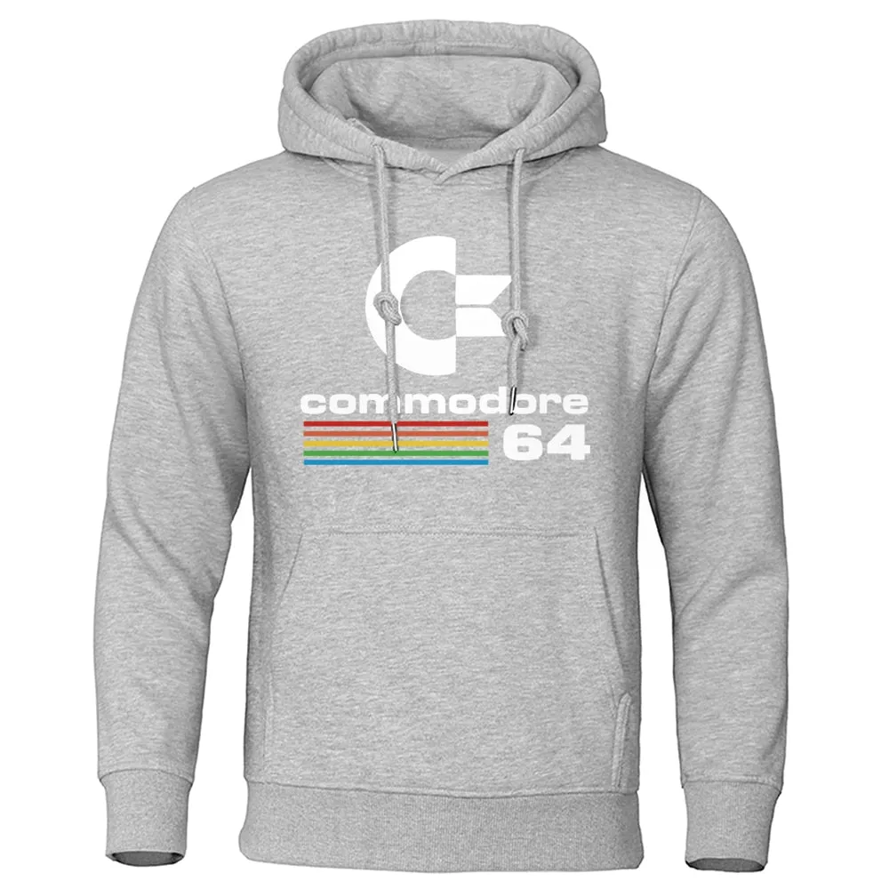 Comfortable Men Autumn Winter Male Hoodie Sweatshirts Commodore 64 Cool Clothing Long sleeve Hoodies Street Hooded