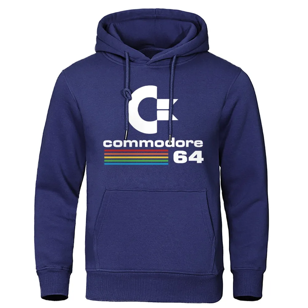 Comfortable Men Autumn Winter Male Hoodie Sweatshirts Commodore 64 Cool Clothing Long sleeve Hoodies Street Hooded