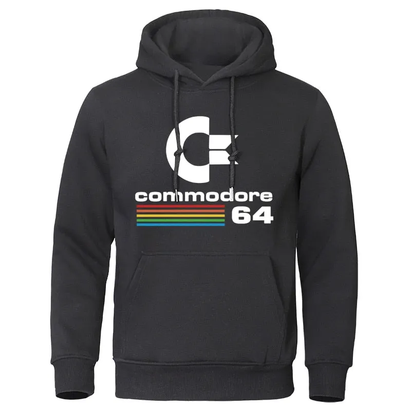 Comfortable Men Autumn Winter Male Hoodie Sweatshirts Commodore 64 Cool Clothing Long sleeve Hoodies Street Hooded