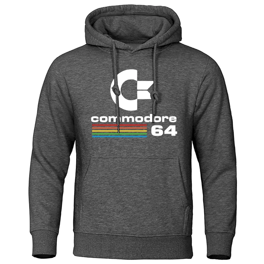 Comfortable Men Autumn Winter Male Hoodie Sweatshirts Commodore 64 Cool Clothing Long sleeve Hoodies Street Hooded