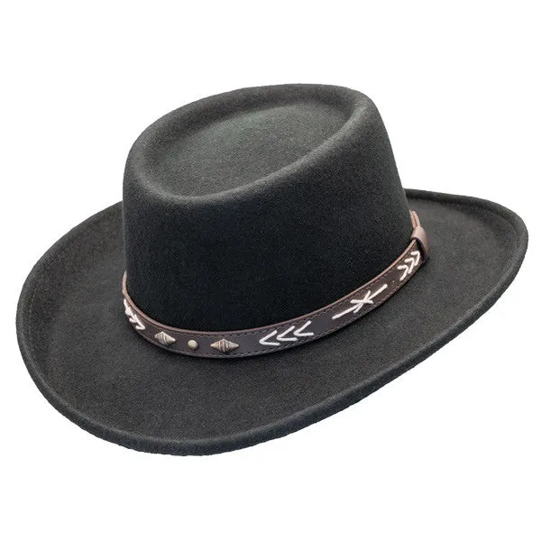 Conner - Wool Felt Arizona Gambler Hat