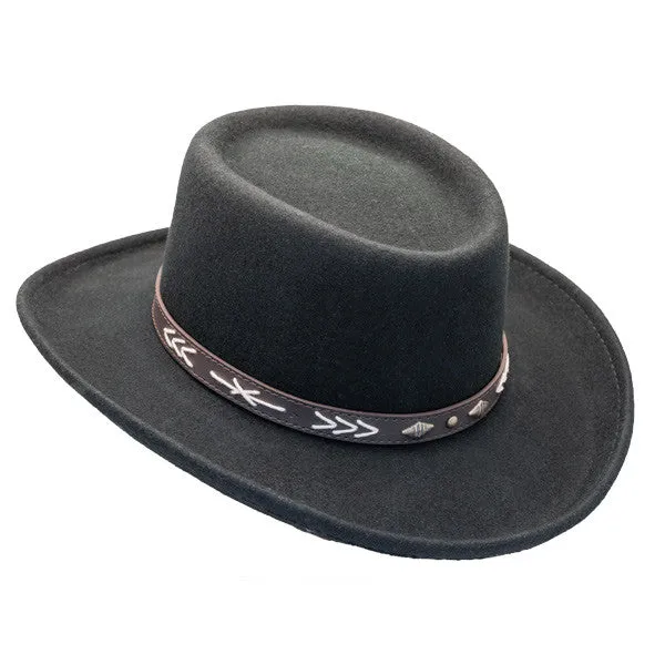 Conner - Wool Felt Arizona Gambler Hat