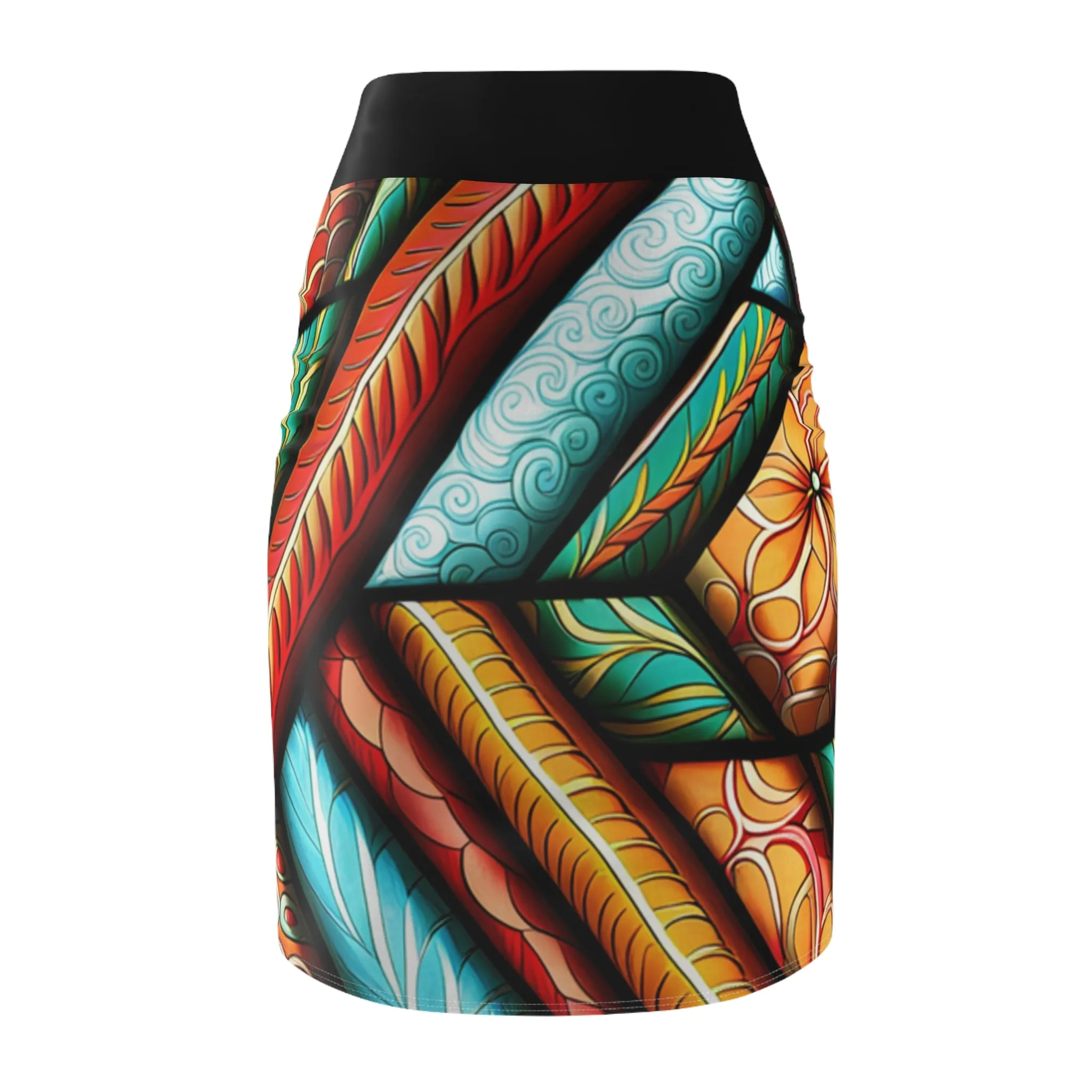 Country Living Abstract Aztec Women's Pencil Skirt (AOP)