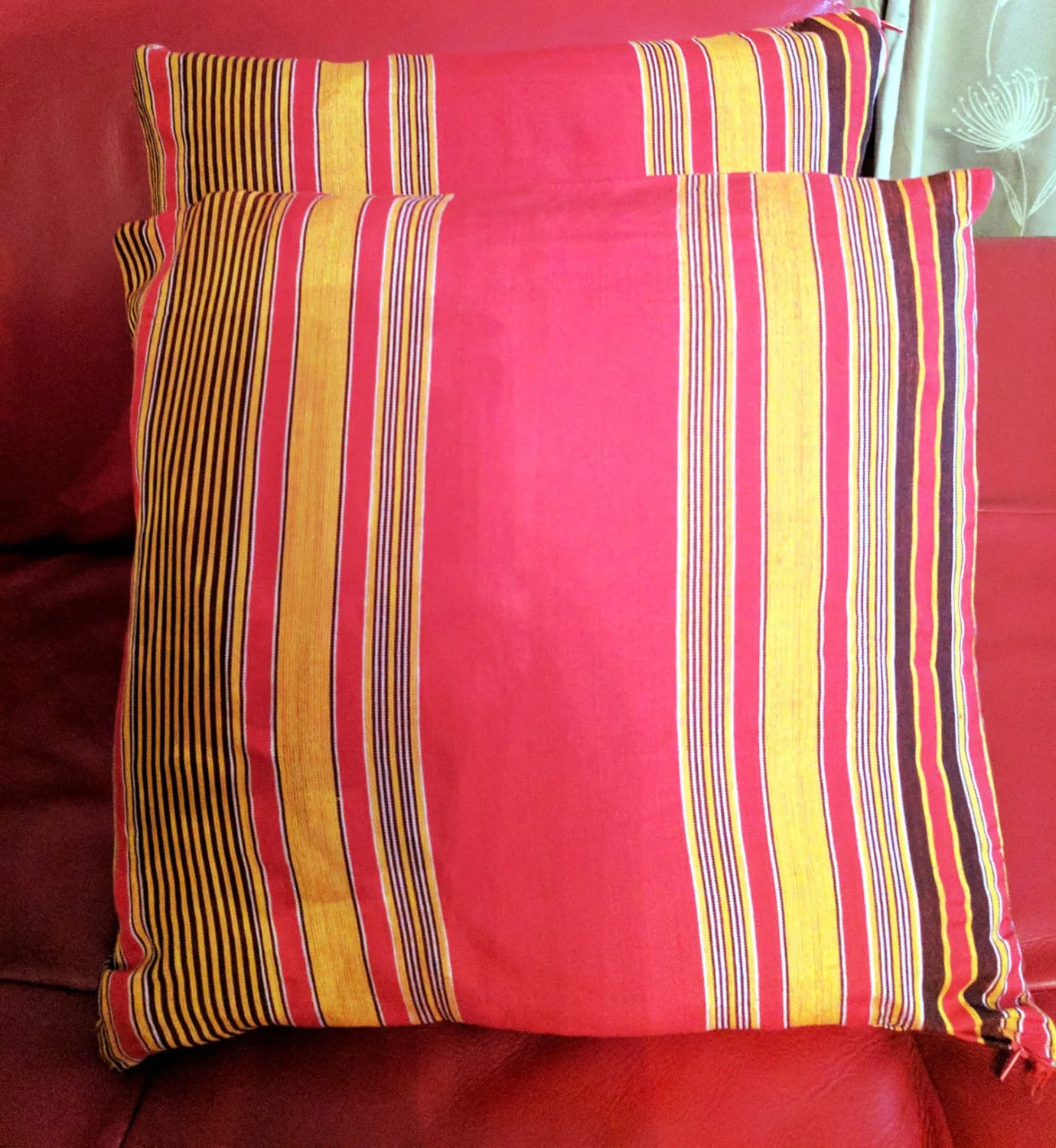 Cushion covers made with Ankara / Kikoi Fabric (Twin)