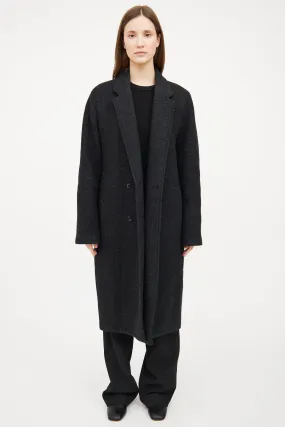 Dark Grey Wool Blend Coat