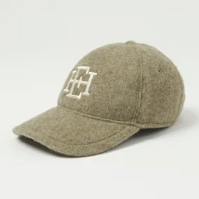 East Harbour Surplus 'Tiger' Wool Baseball Cap - Olive Beige