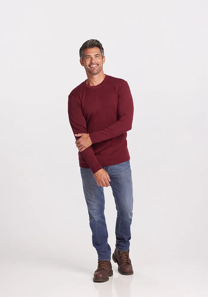 Easton Crew Neck Shirt - Cranberry Melange