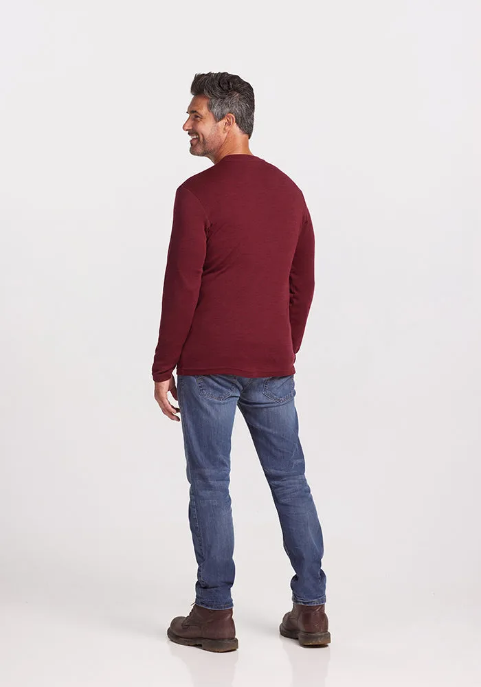 Easton Crew Neck Shirt - Cranberry Melange