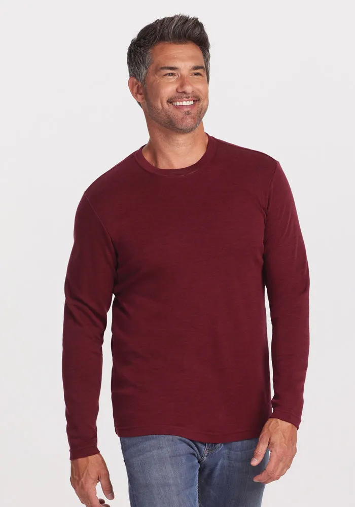 Easton Crew Neck Shirt - Cranberry Melange