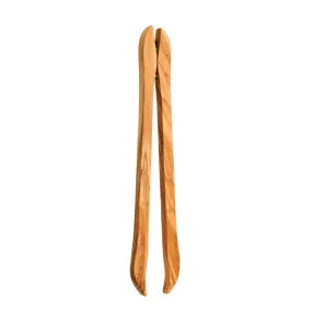 Eddington's Olive Wood Hinged Tongs