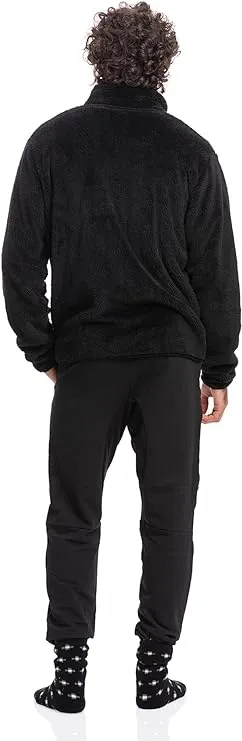 Elegant Warmth: Men's Sherpa Jacket In Black - Modern Comfort for Winter Mavericks