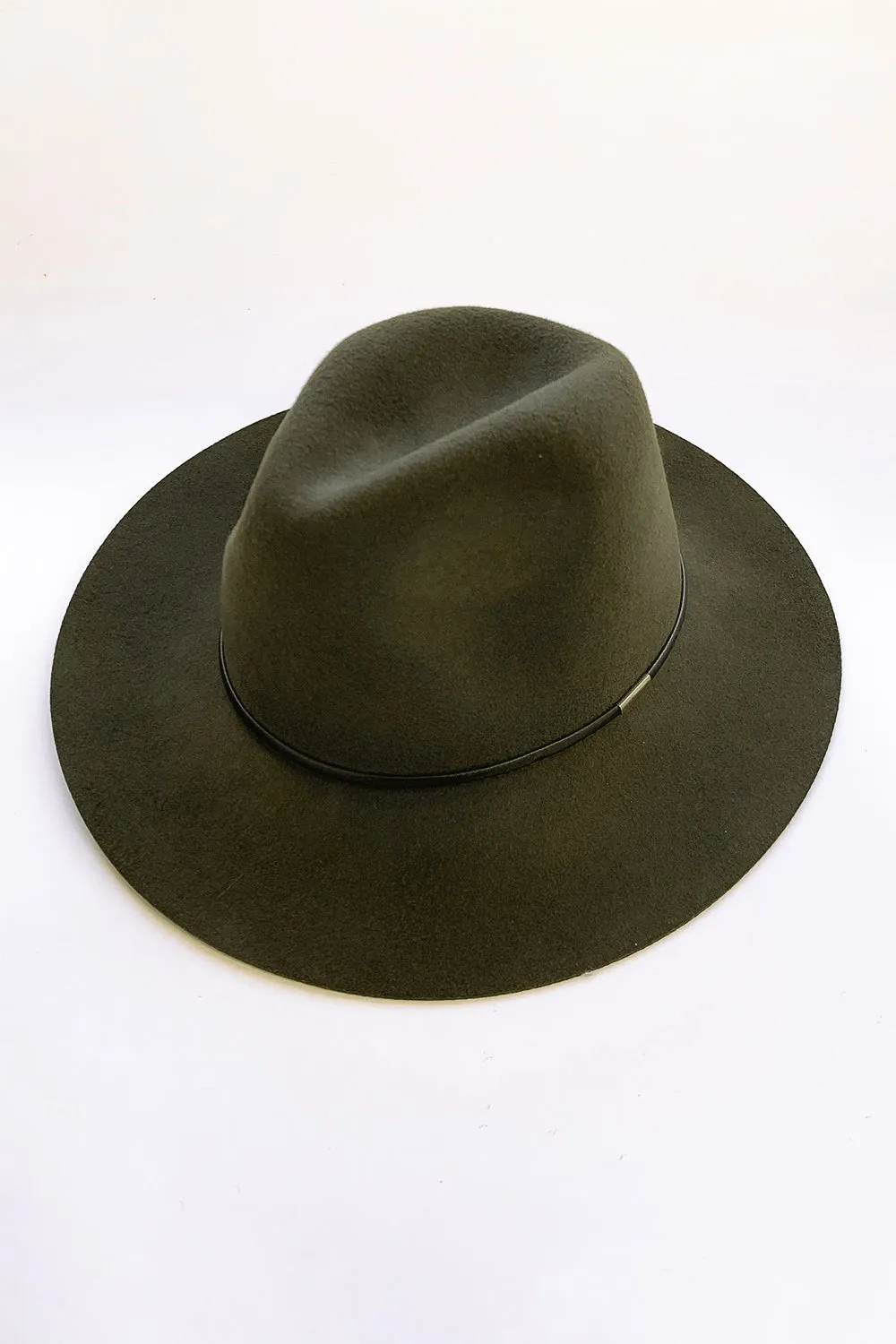 Erin Wool Felt Fedora - Khaki