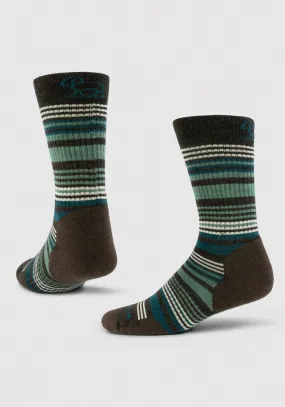 Everyday Crew Socks Light Cushion - French Roast Stripe