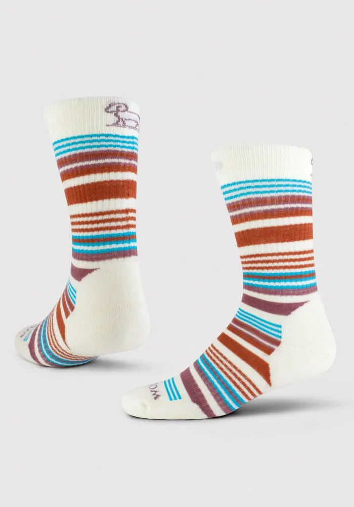 Everyday Crew Socks Light Cushion - Natural Stripe