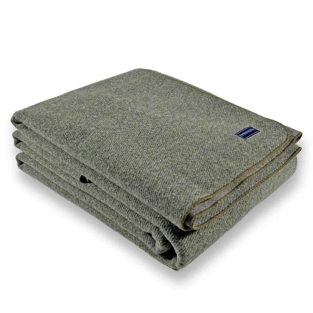 Factory Second Summit Wool Blanket - Olive