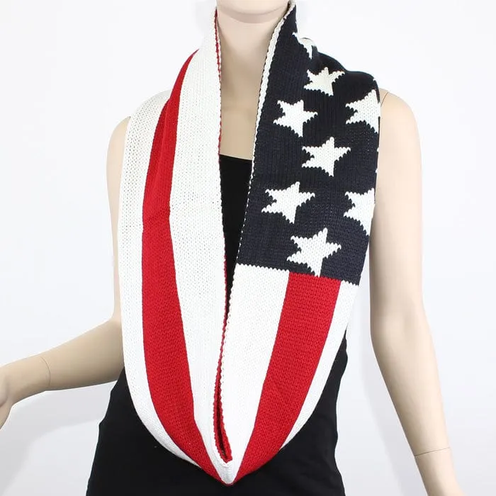 FN20103 American Flag Infinity Scarf