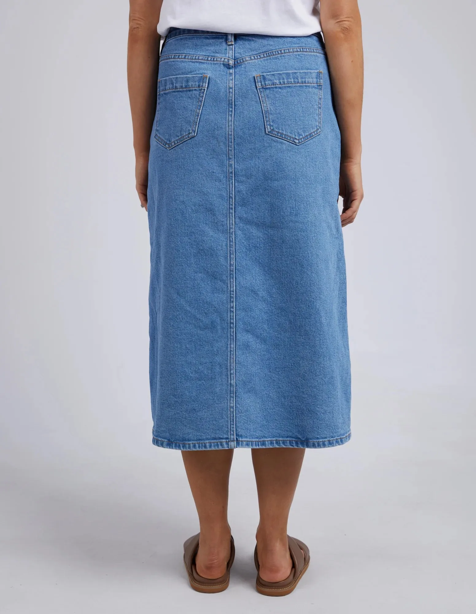 Foxwood - Scout Midi Skirt - Mid Blue