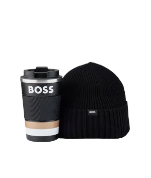 Gift-boxed Travel Mug and Beanie Hat Set - Multi