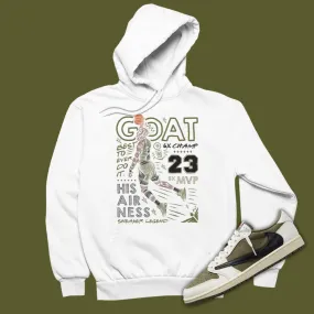 GOAT Hoodie Matching Travis Scott x Air Jordan 1 Low OG Medium Olive