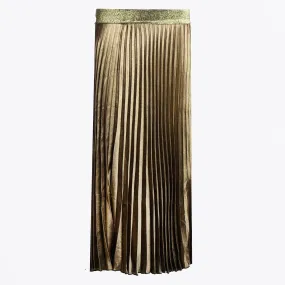 GOLD PLEATED SKIRT