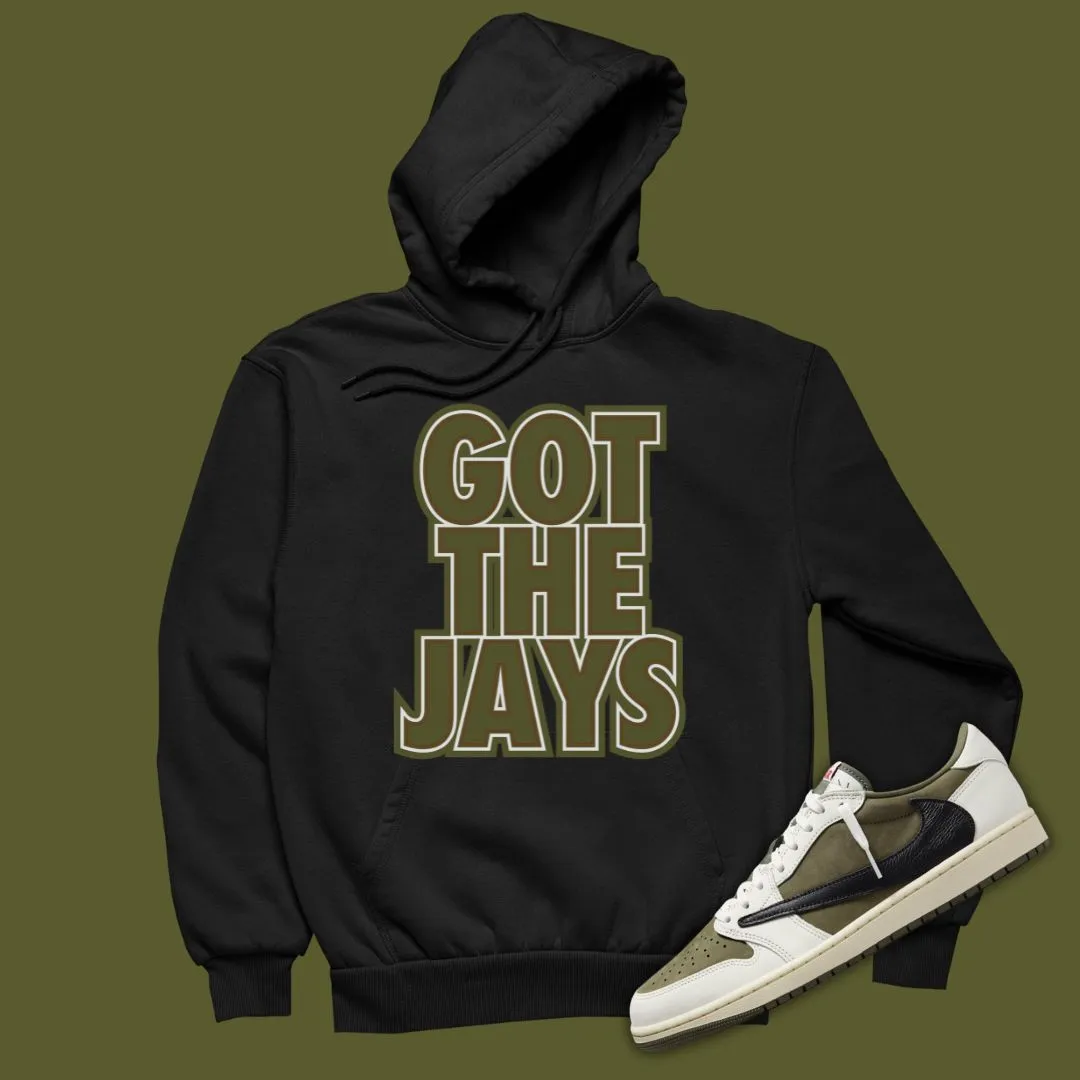 Got The Jays Hoodie Matching Travis Scott x Air Jordan 1 Low OG Medium Olive