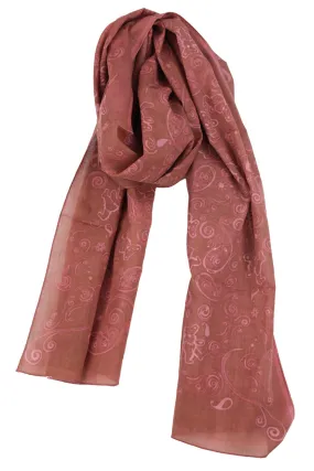 Grateful Dead Long Bear Scarf Marsala