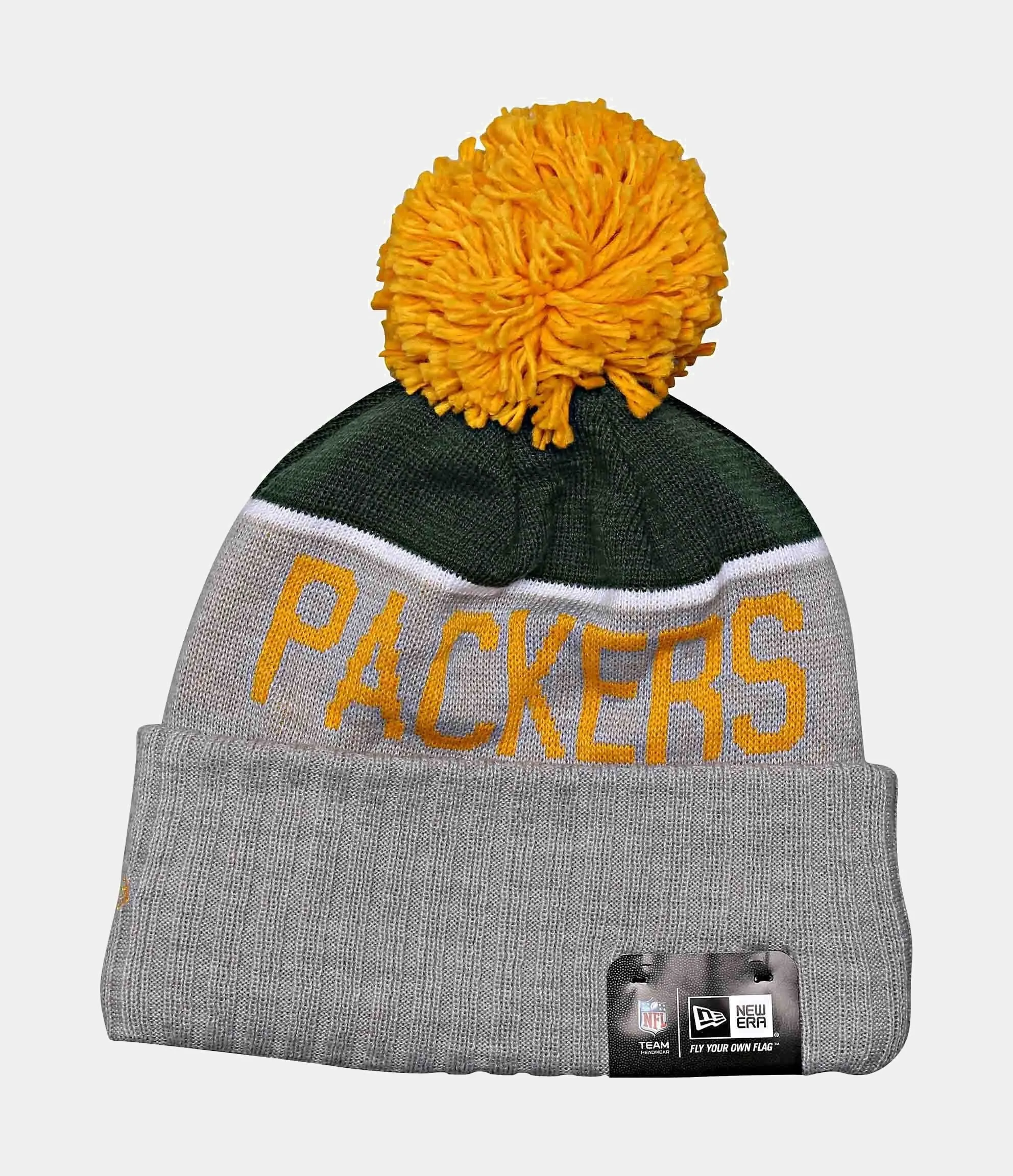 Green Bay Packers OT50 AFL vs NFL First World Championship Mens Knit Pom Beanie (Grey)