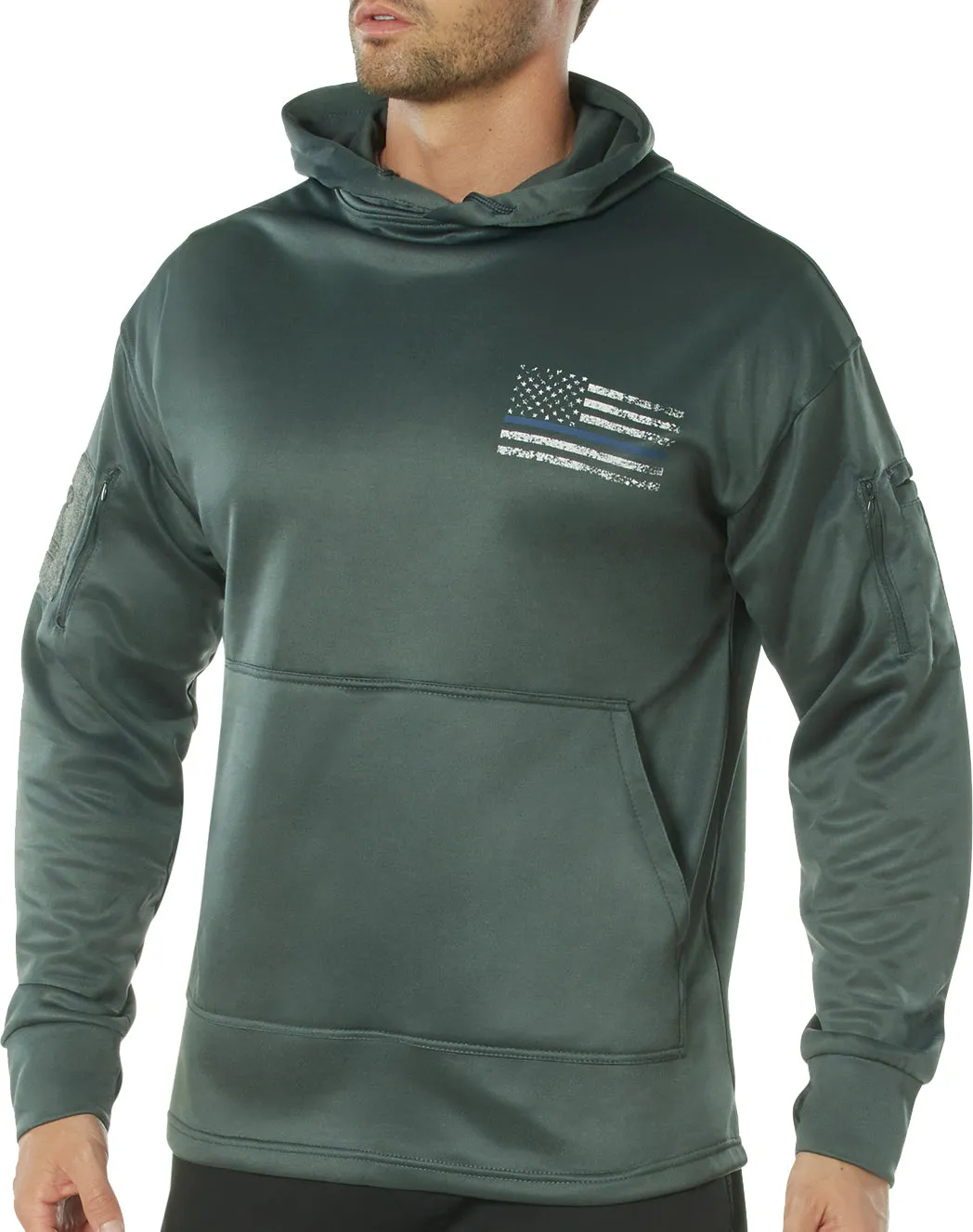 Grey Thin Blue Line Concealed Carry Hoodie