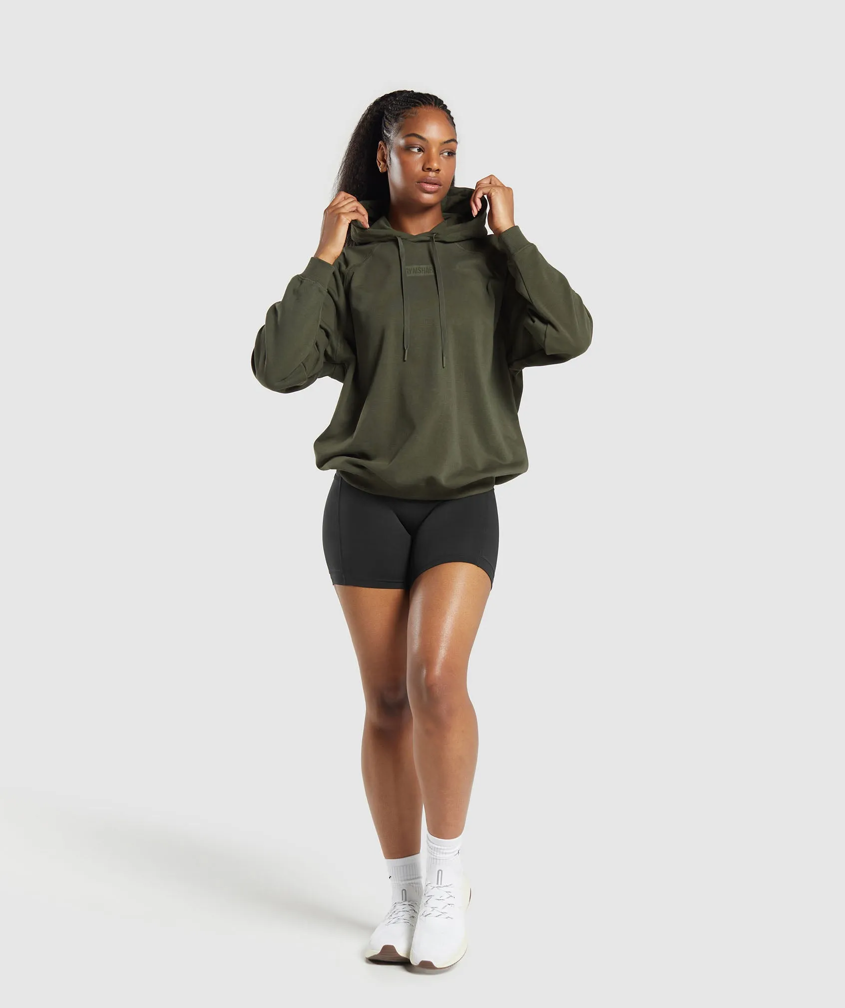 Gymshark Block Oversized Hoodie - Winter Olive