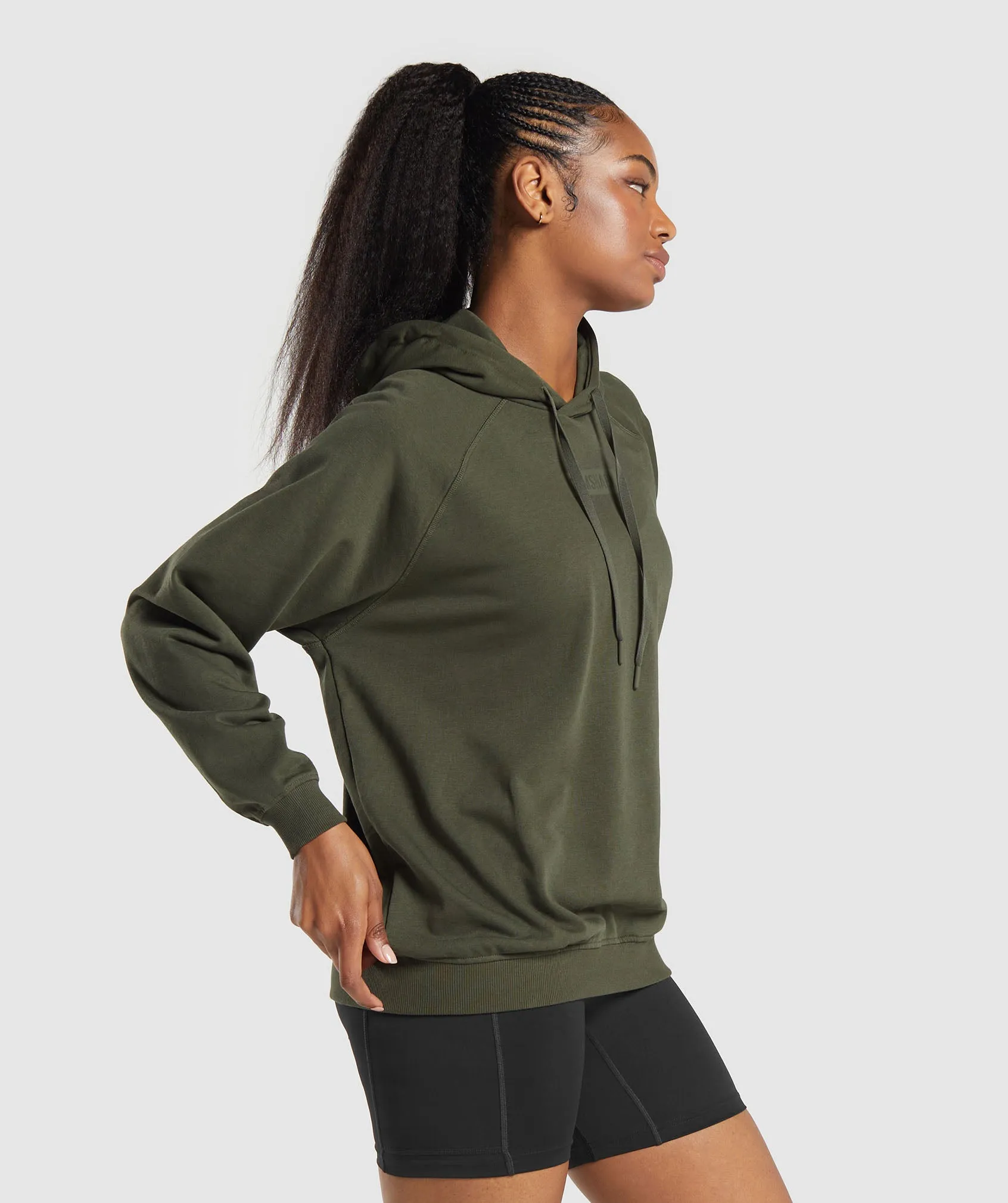 Gymshark Block Oversized Hoodie - Winter Olive