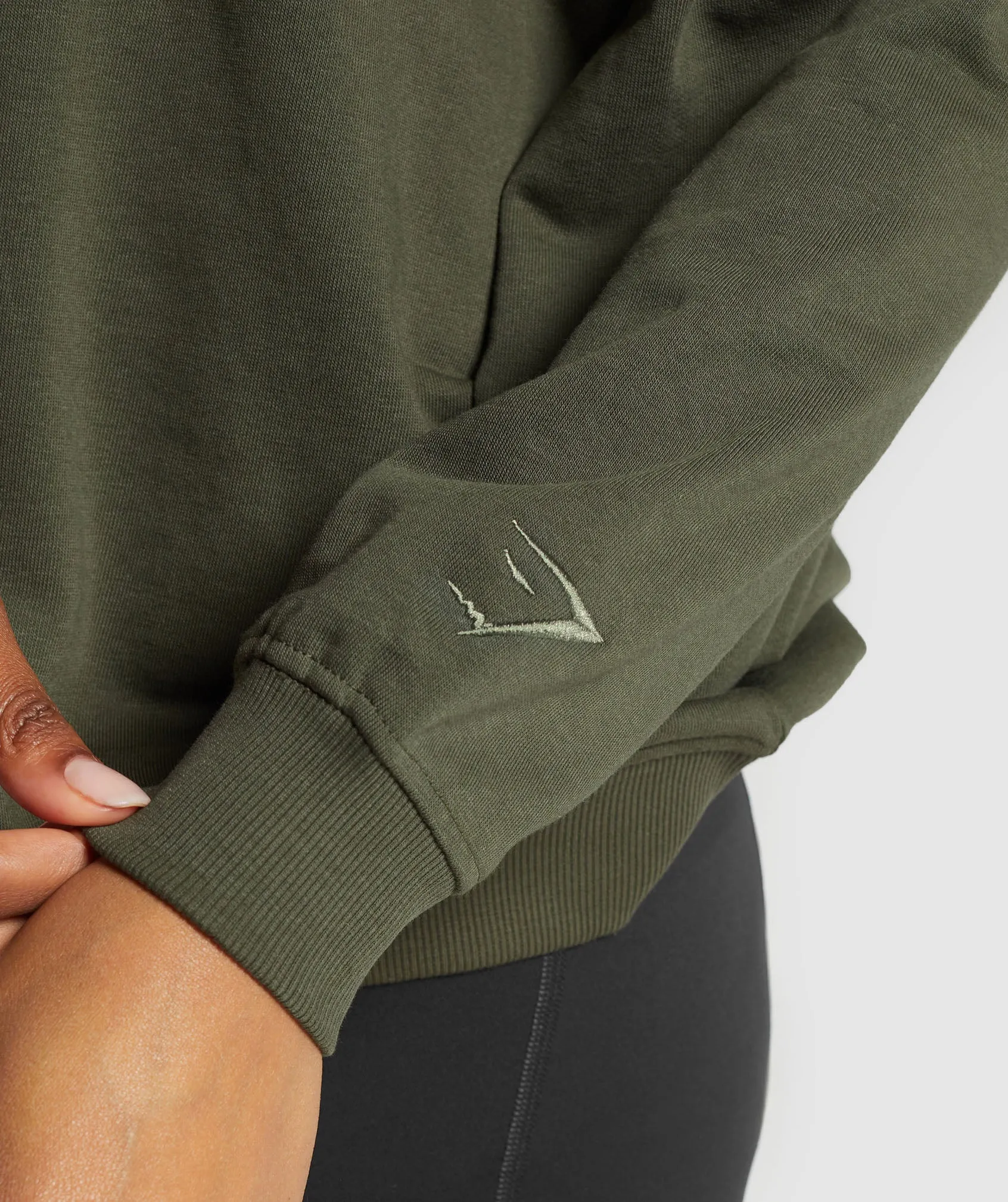 Gymshark Block Oversized Hoodie - Winter Olive