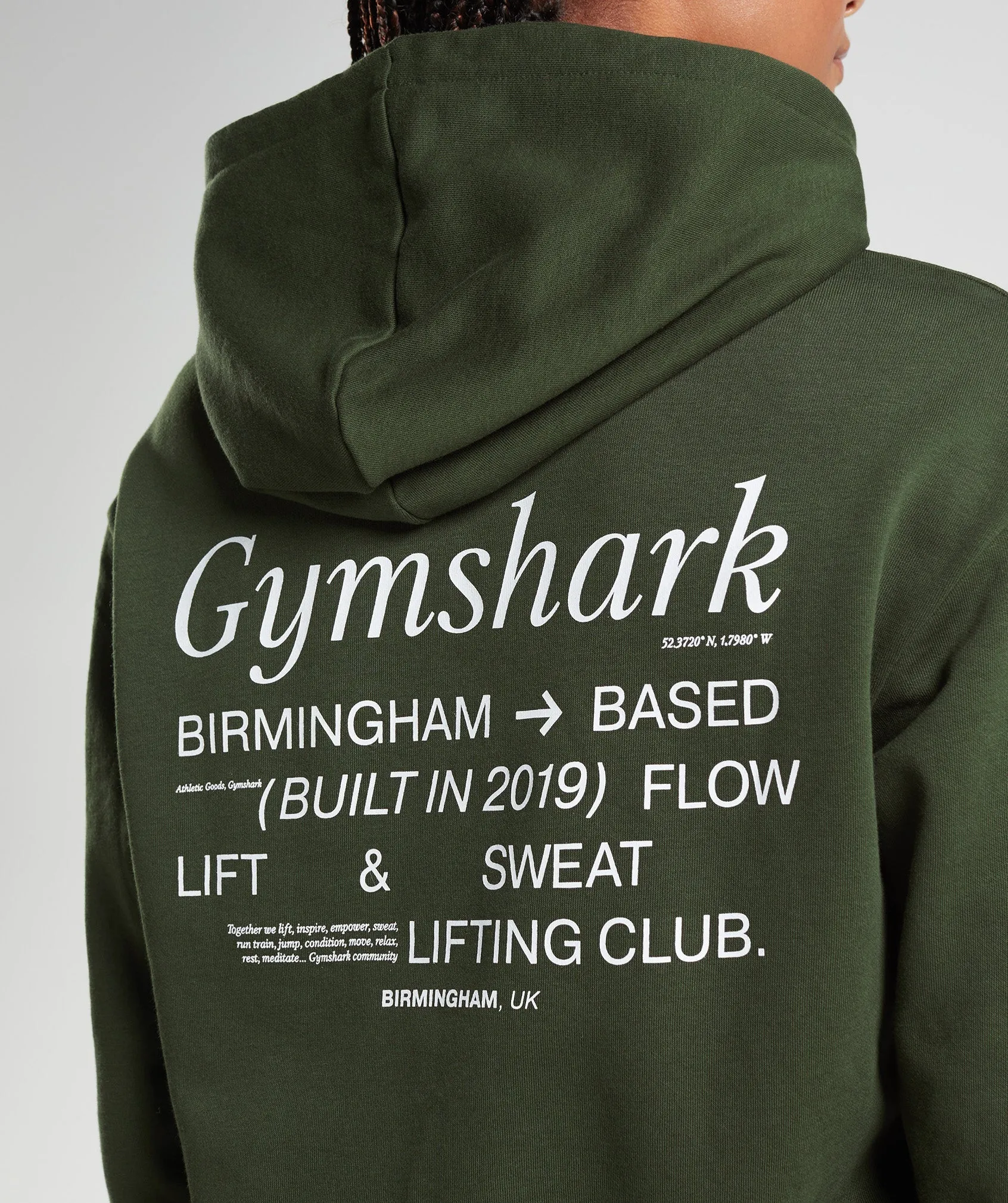 Gymshark Social Club Oversized Hoodie - Moss Olive