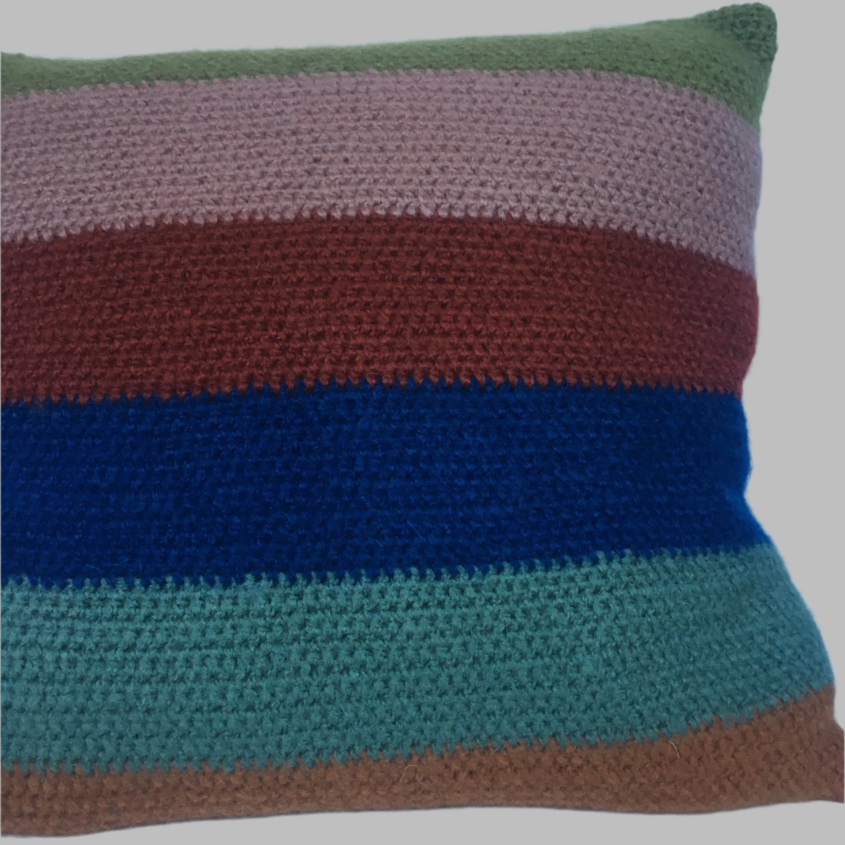 Hand Made Striped Mohair Cushion