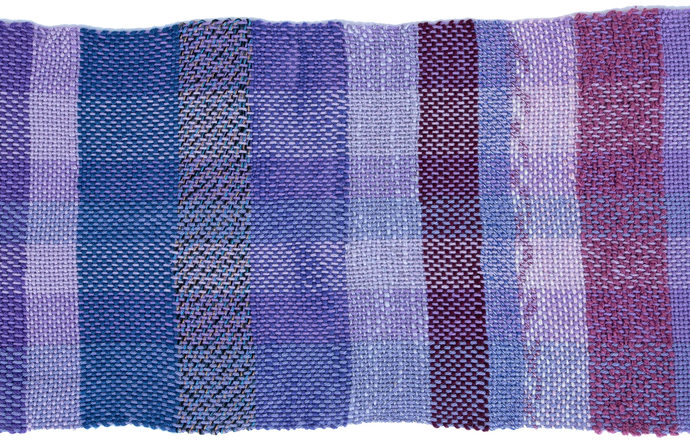 Handwoven Scarf, "Plum," 8 x 74 inches