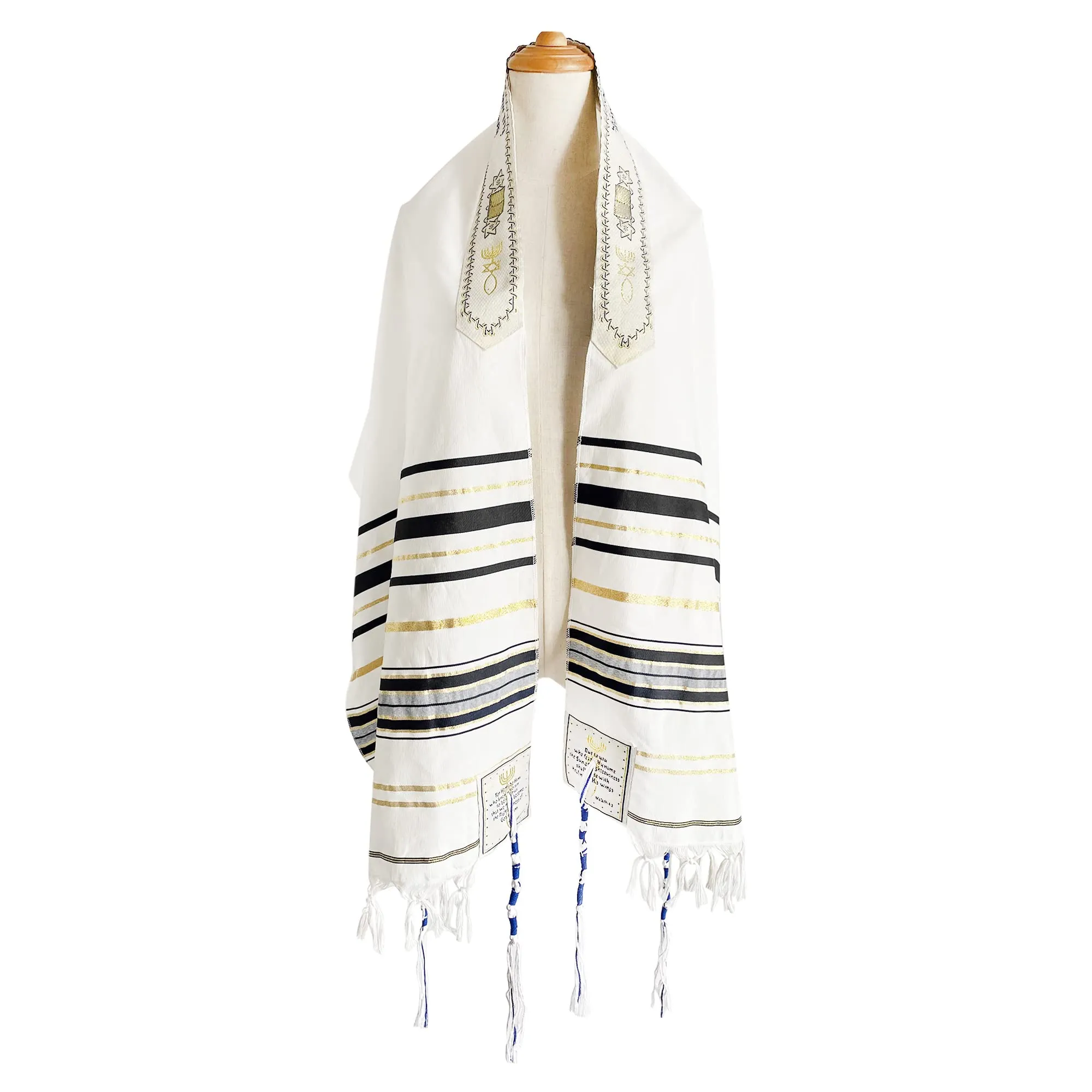 HolyLandMarket Mens Messianic Shawl/Tallit - The Messiah Tallit