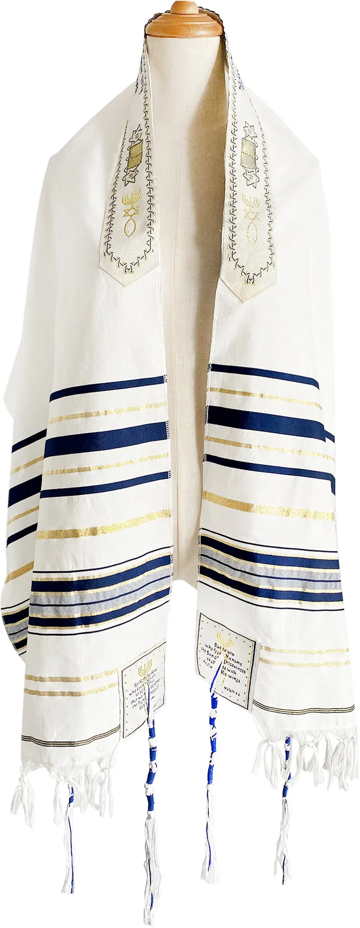 HolyLandMarket Mens Messianic Shawl/Tallit - The Messiah Tallit