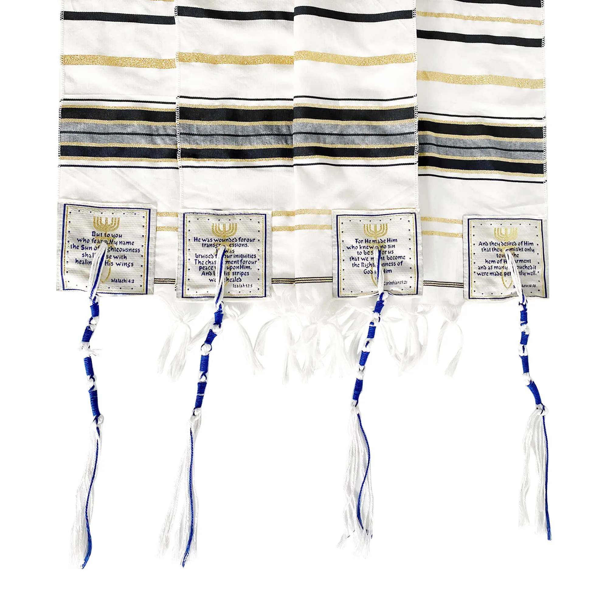 HolyLandMarket Mens Messianic Shawl/Tallit - The Messiah Tallit