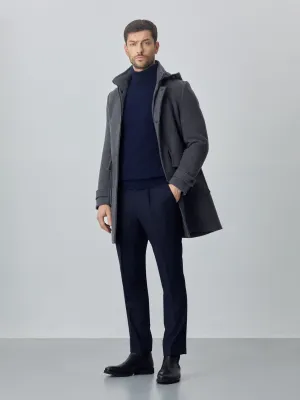 Hooded duffle coat