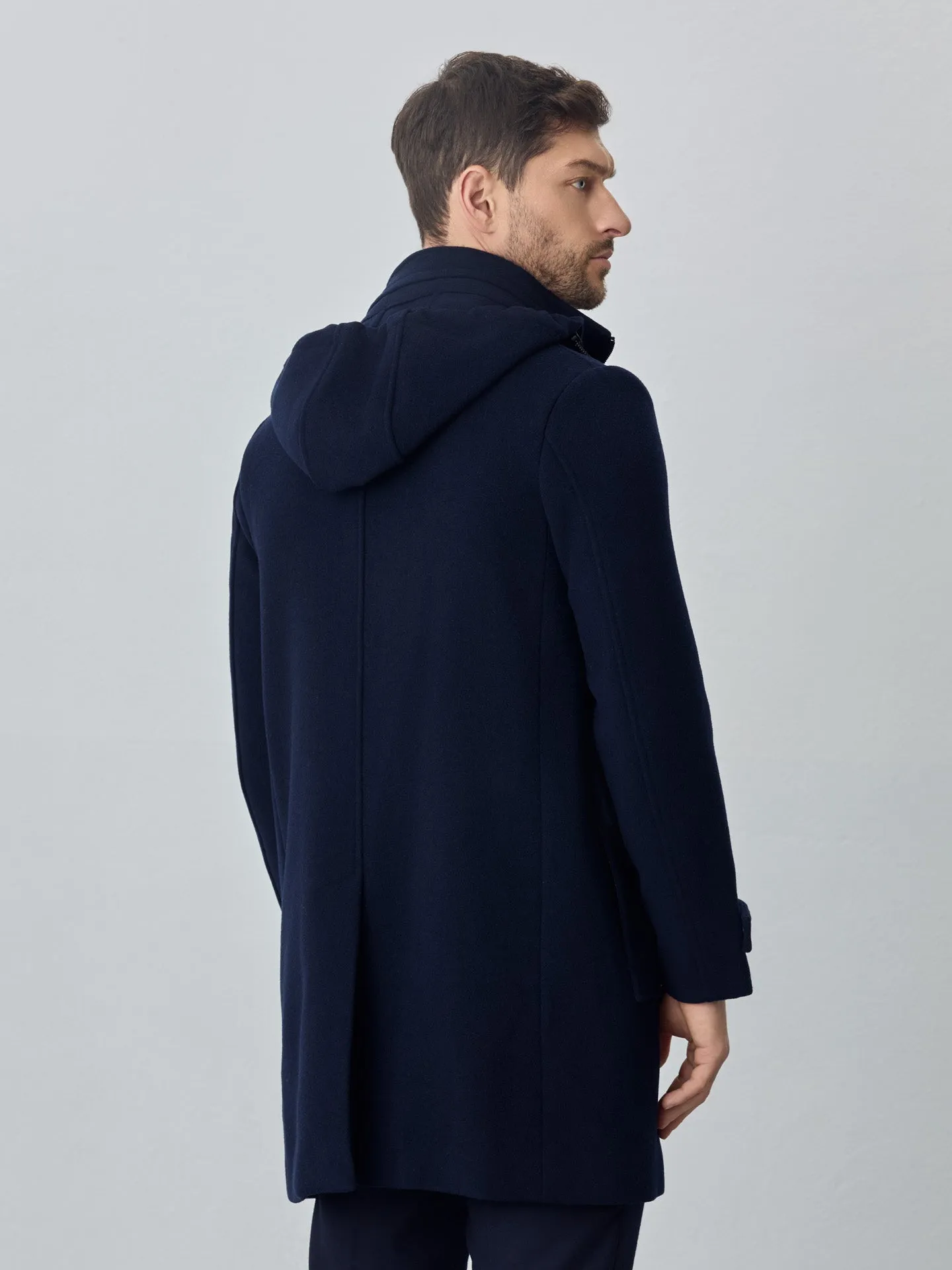 Hooded duffle coat